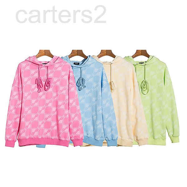 

men's hoodies & sweatshirts designer running size correct weld sweater full of large square print loose men's and women's 0bx, Black