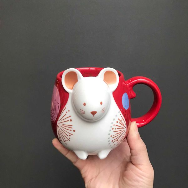 

2020 starbucks cup new year gift chinese zodiac mug ceramic water cup clearance special treatment