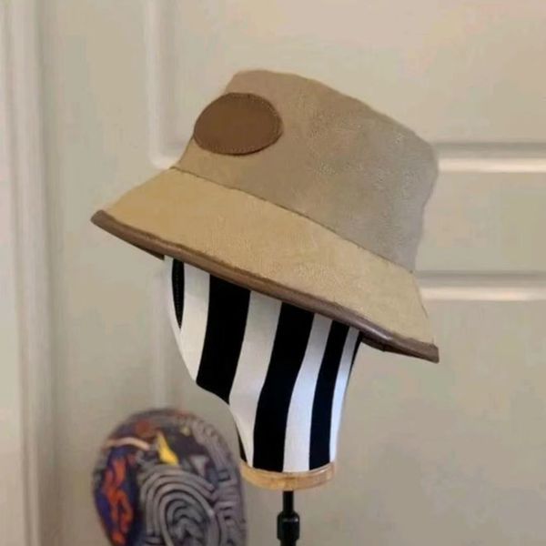 

fashion designer bucket hat mens and womens classic luxury graffiti letter couple hat summer shade temperament seaside travel is good nice, Blue;gray