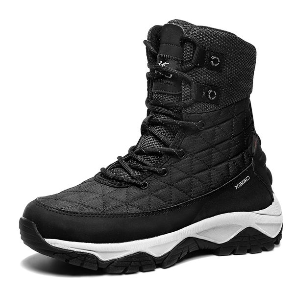

outdoor snow boots hiking shoes black winter waterproof high desert boot 68911