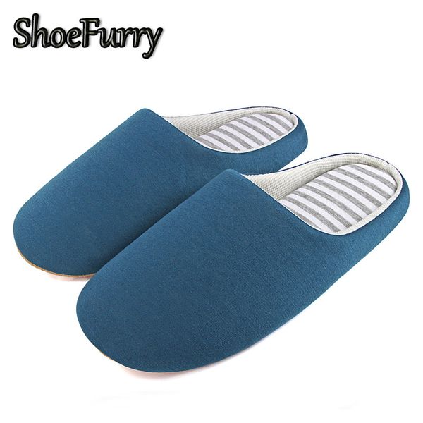 

shoefurry winter men home slippers casual shoes warm plush male indoor slippers cotton shoes antiskid mute man bedroom slippers, Black