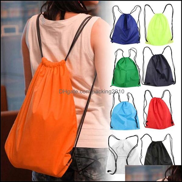 Bolsas de armazenamento Organização doméstica Organização Housekee Garden Dstring Pacote bolso de grande capacidade Bacha de basquete estudantil Mens Light Fitness Sports Shop