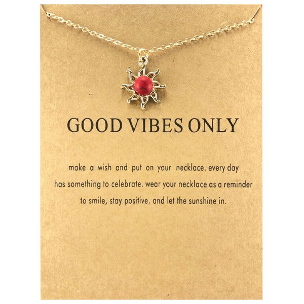 

sun god necklace red sun flower collarbone chain female necklace, Silver