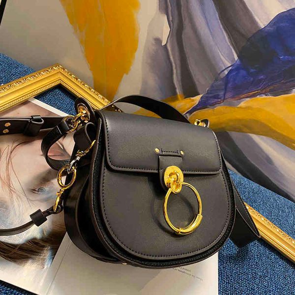 

shoulder bags women handbag leather luxuries designers brand oval crossbody female ring decoration purses with two straps 220324