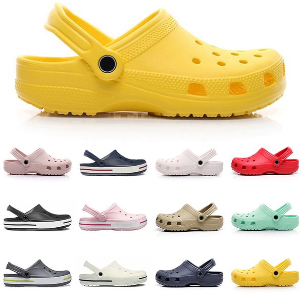 

sandals designer women summer orange white black pink red yellow grey mens womens hole outdoor beach shoes