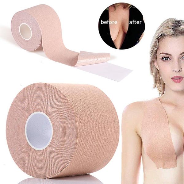 

1 roll women push up bras for self adhesive silicone breast stickers strapless body invisible bra diy lift boob, Red;black