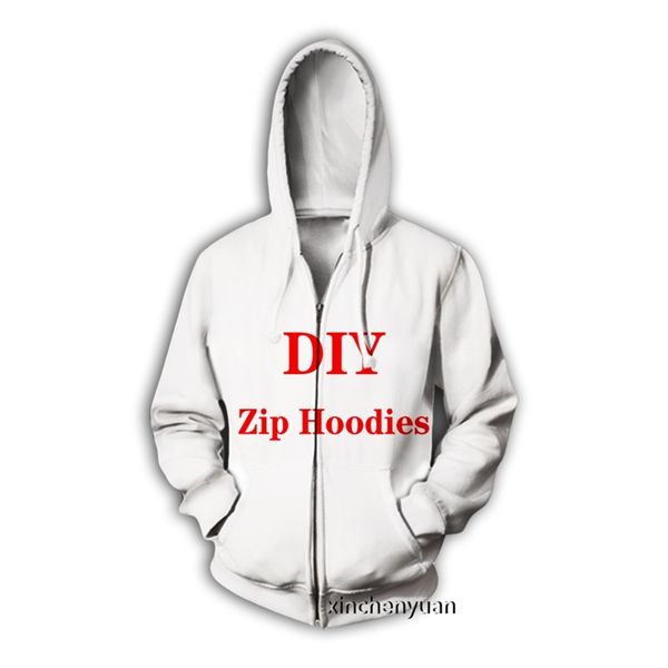 3D-Druck Diy Custom Design Männer Reißverschluss Hoodies Frauen Mantel Hip Hop Tops Lieferanten für Drop Shipper Herren Kapuzenpullover mit Reißverschluss 220704