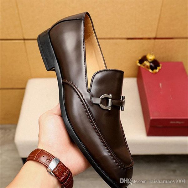 

a2 3style strap shoe loafers man british mens shoes designer formal coiffeur wedding shoes men elegant luxury brand erkek ayakkabi38-45, Black