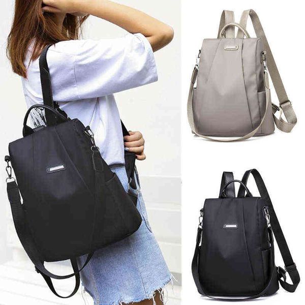 Портативная рюкзак для Antitheft Antitheft Antitheft Girls Casual Canvas Lager Pulep Pleack Bag School Back Hot 220802