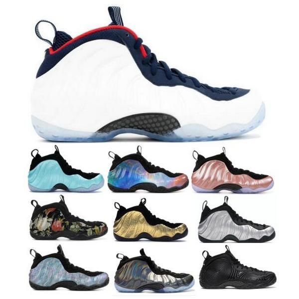 

shoes sneakers green rust pink floral yellow premium men penny hardaway foams 1 anthracite big bang island