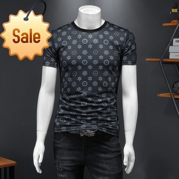 

fashion trend2022 summer short half sleeve slim fit youth casual men, White;black