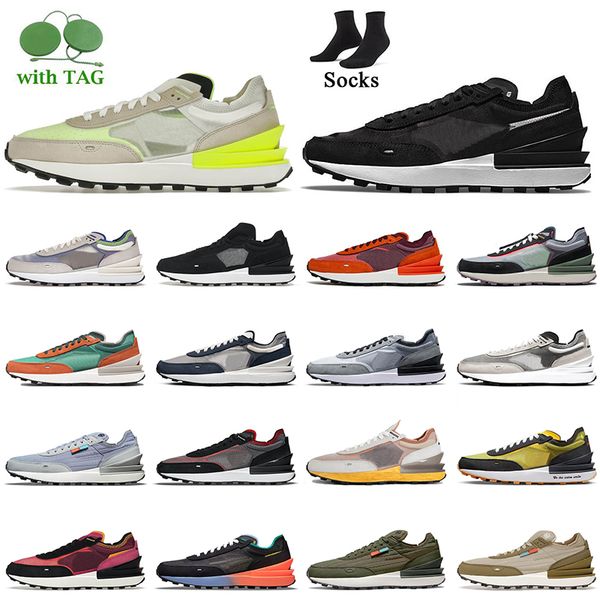

black summit white waffle one women mens running shoes 2022 low cushion trainers cool grey phantom hyper royal pro green rush orange dark be