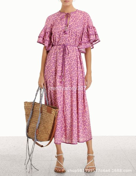 

casual dresses zim pink leopard print lace up long holiday dress z jianan oil, Black;gray