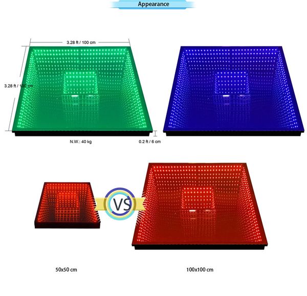 Disco Groen Laserlicht Dubbele Infinity Dansvloer