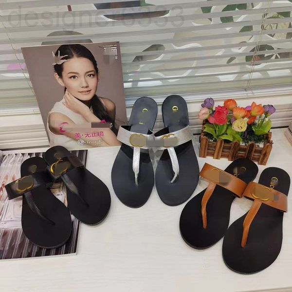 

designer slippers designer women genuine leather sandals summer oran flat flip flop slides ladies beach sandal party wedding slipper, Black