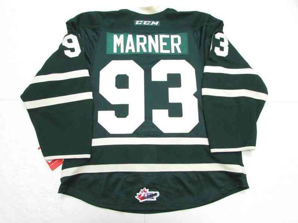 NN1 all'ingrosso personalizzato Mitch Marner London Knights Green OHL CCM Hockey Jersey Stitch Aggiungi qualsiasi numero qualsiasi nome Mens Hockey Jersey XS-6XL