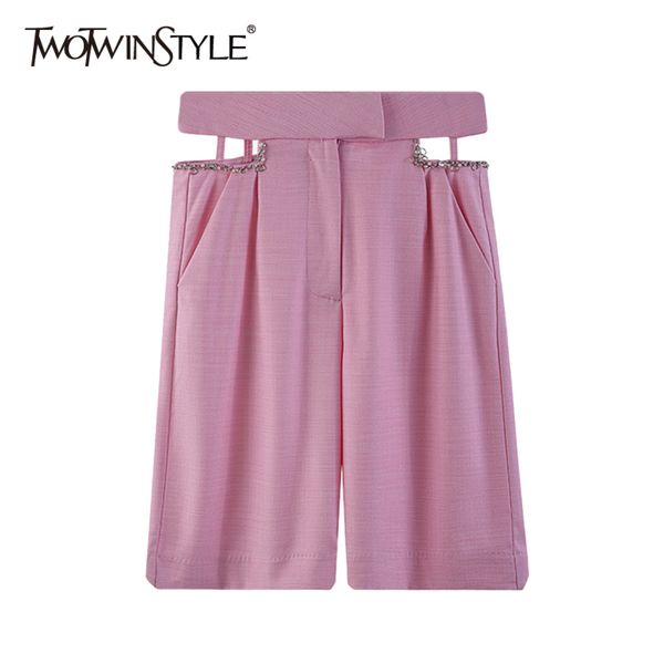 

straight patchwork diamond pants for women high waist hollow out casual pant female fashion clothing 210423, Black;white