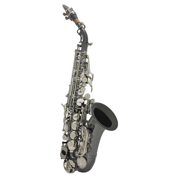 

new black-plated nickel saxophone soprano small elbow professional practice