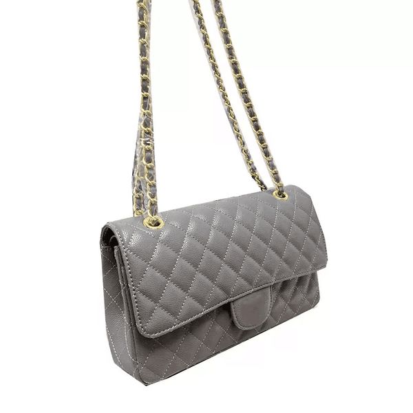 

2022 fashion woman luxurys designers bags genuine leather caviar chain bag black double flap womens quilted lattice shoulder crossbody tote