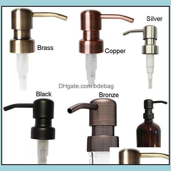 28/400 SOAP Dispenser Black Copper Bronze Bronze Prova de Ferrugem 304 Bomba de Líquido de Aço Inoxidável para Cozinha Banheiro Jarro Não Incluído Drop Delive