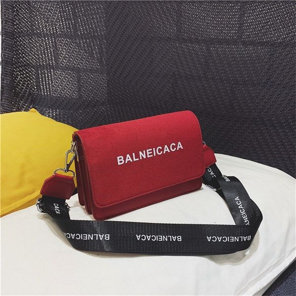 

small black female large capacity spring festival fashion versatile broadband messenger simple single shoulder bag wholesale store, Red;black