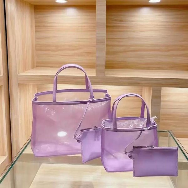

pink sugao women shoulder tote bags fashion large capacity mesh hollow bag purses luxury designer handbags shopping bags 2pcs/set wxz1123-12