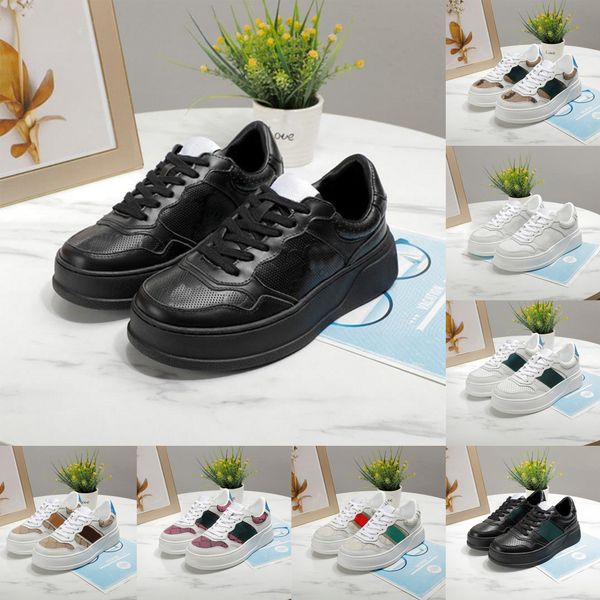 

famous designer casual shoes printed women sneakers with mesh ladies men sneakers fashion thick sole comfortable breathable shoe size 35-46, Black