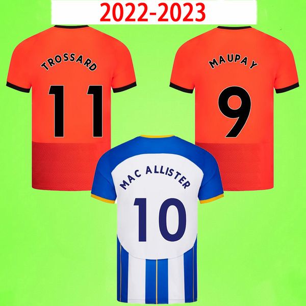 

brighton soccer jerseys 2022 2023 maupay welbeck connolly allister trossard march alzate mens suit orange 22 23 man kit football shirt s-2xl, Black;yellow