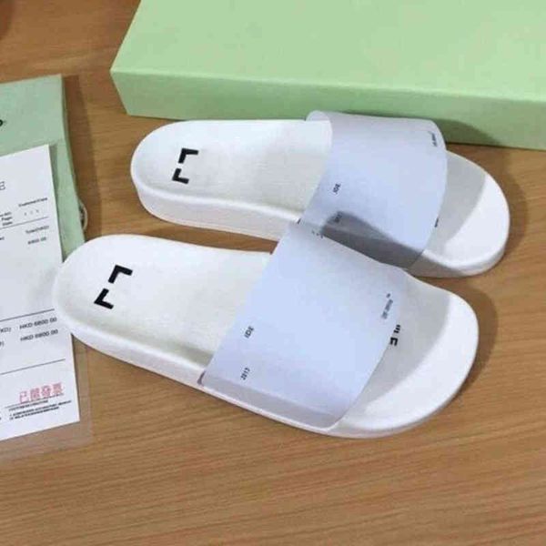 

men's women's luxury offs sandals fashion letter ribbon printing slippers couples beach men outside home slipper female classic br, Black