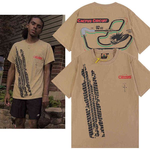 

graffiti alphabet style peripheral short sleeve american loose t-shirt, White;black