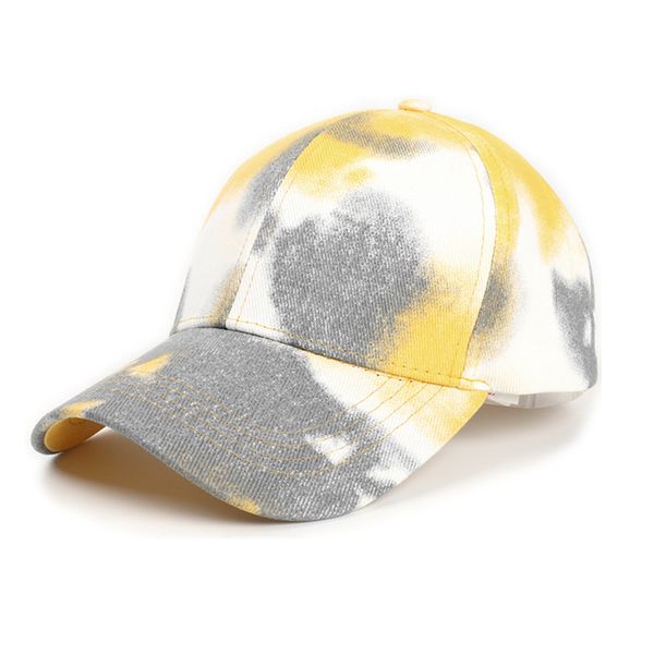 

fashion designers caps foreign trade popular style hat tie-dye open cross hat with hair extensions color graffiti sun-proof peaked cap outdo, Blue;gray