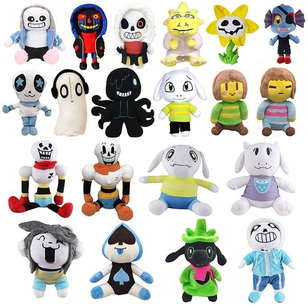 Anime Undertale Sans Toriel Animal Toy Soft Pluxh Palhed Doll Filhos Presentes de aniversário 220621