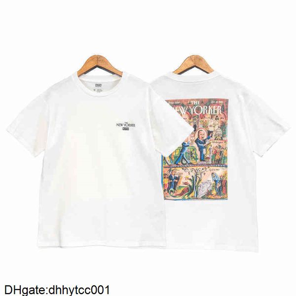 Yaz Kith T-Shirts Dondurma Dağı Köprüsü Baskı Pamuk Kısa Kollu Gevşek Tişört Erkekler ve Kadın Tişörtleri Tişörtleri Tshirts Markalar R3 CZBA