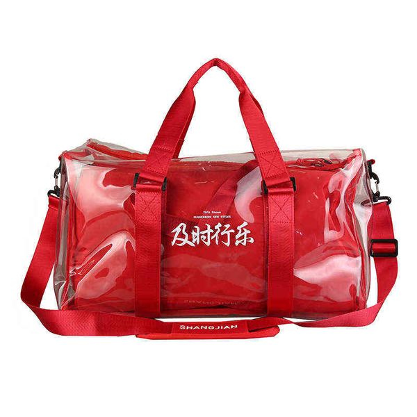 

duffel bags transparent travel sports bags tote overnight duffle luggage bag women weekend waterproof duffle bag 220614