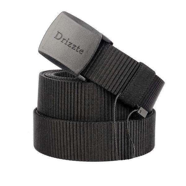 Cinture Drizzte Mens Plus Size Nylon Web Belt 160 170 180 190 200cm YKK POM Fibbia in plastica da 39 a 79 pollici Duty per BigBelts