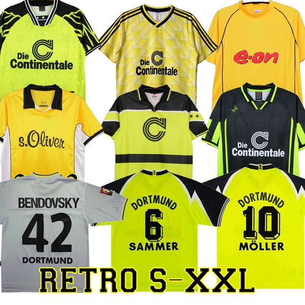 

retro soccer jerseys classic vintage 2012 13 lewandowski rosicky bobic koller 1994 95 96 97 98 99 moller 2000 01 02 03 reus football jersey, Black;yellow