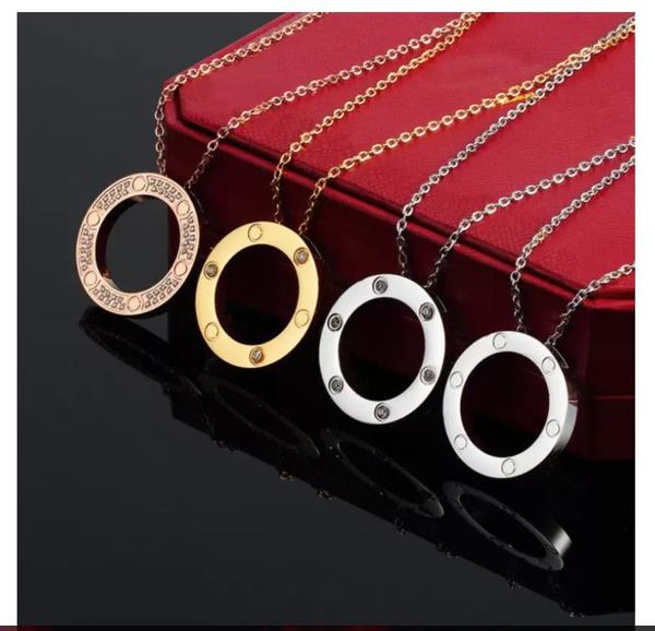 

love necklace womens diamond pendant fashion party wedding anniversary engagement christmas gift stainless steel designer jewelry gold neckl, Silver