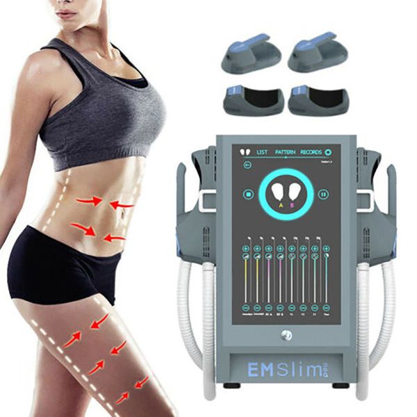 

good quality portable ems body sculpting machine 4 handle for fat removal