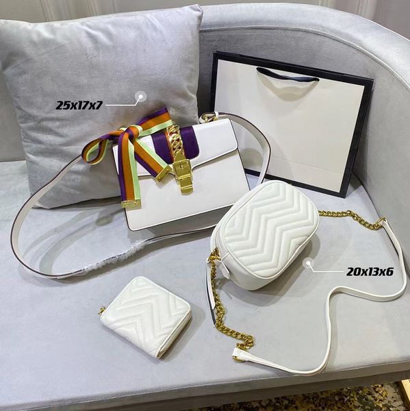 

3a+ designer bags multi-accessory 3-piece set women's crossbody money handbag flower shoulder women's leather19