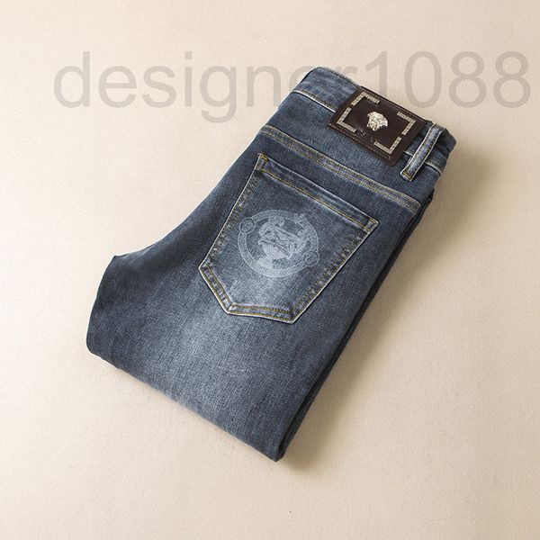 

men's jeans designer high end men's blue jeans new autumn and winter 2022 slim fit small foot elastic pants pihc