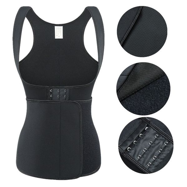 

neoprene sauna sweat waist trainer corset trimmer for women belly tummy control shapewear, waist cincher body shaper workout shirts