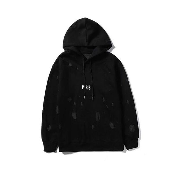 

mens hoodies couples casual pullover long sleeve street hip hop cotton big pin embroidery loose fit womens designer hoodie sweatsh292k, Black