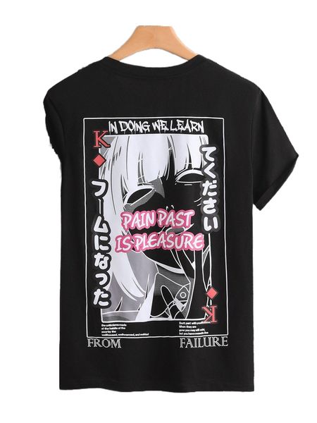 

men figure & japanese letter graphic tee u3uv#, White;black
