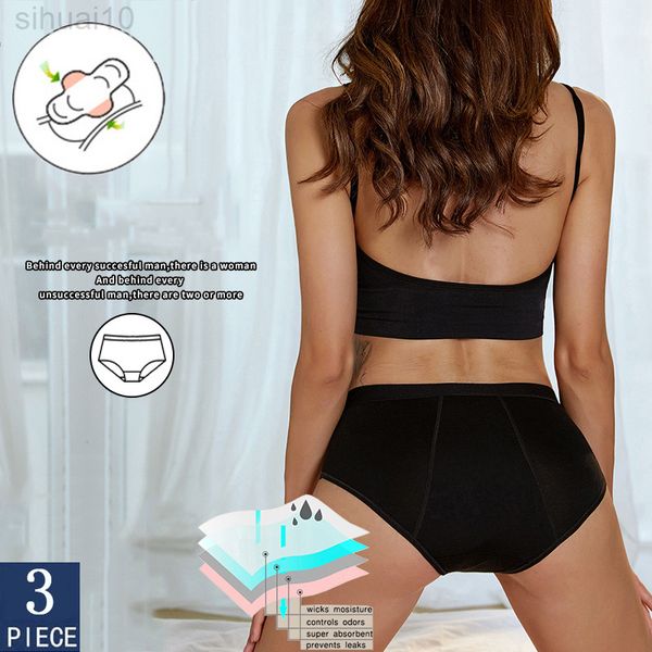 

strings thong woman ondergoed vrouwen fysiologische periode slipje vier lagen lekvrije absorberen menstruele ondergoed menstruatie slips l22, Black;pink