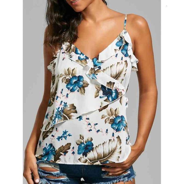 

women's tanks camis 713 summer floral chiffon suspender vest #9138 840t, White