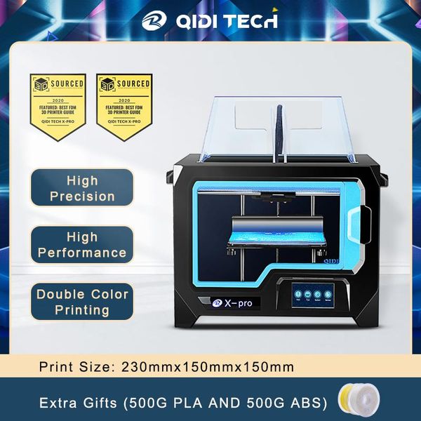 Принтеры Qidi Technology Dual Extruder FDM 3D-принтер Модель X-Pro Высокое качество