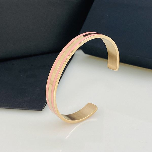 

luxurious bracelets designer mens womens bangles letter opening adjustable stainless steel watch accessories south america valentines day go, Black