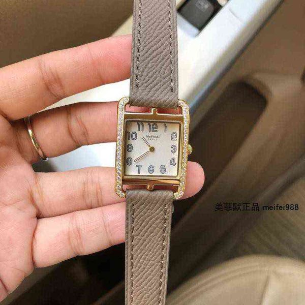 

fashion women's watch designer fashion table capecod red h gold diamond inlaid cape watch leather litchi plain h, Slivery;golden