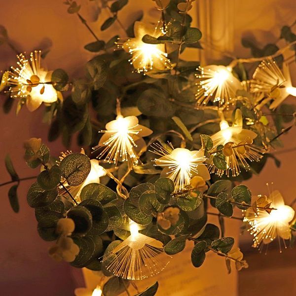 Saiten LED String Licht Optische Faser Fee Funkeln Lichter Weihnachtsbaum Hochzeit Party Dekoration Im Freien Für Traufe DecorLED StringsLED