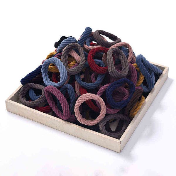 

20pcs/set women girls hair bands ties simple basic high elastic scrunchies rubber band fashion hair accessories ponytail holder aa220323, Pink
